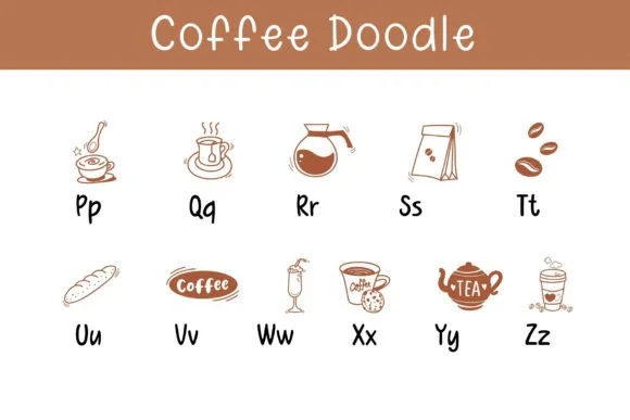 Coffee Doodle by Pui Art — Dingbats Font — thumbnail 3