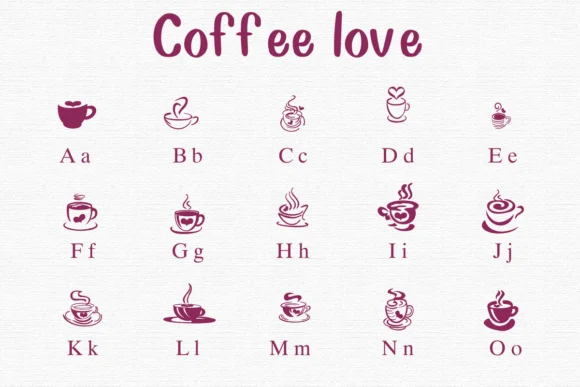 Coffee Love by Nongyao — Dingbats Font — thumbnail 2