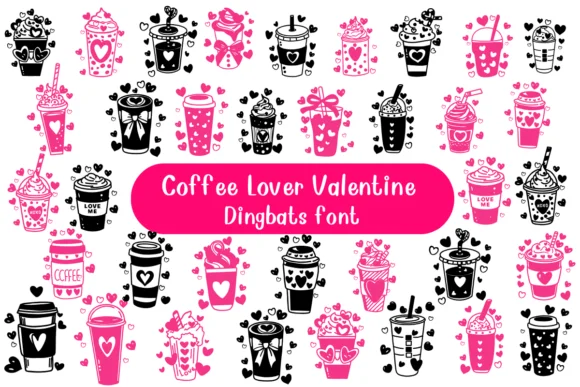 Coffee Lover Valentine by Nongyao — Dingbats Font