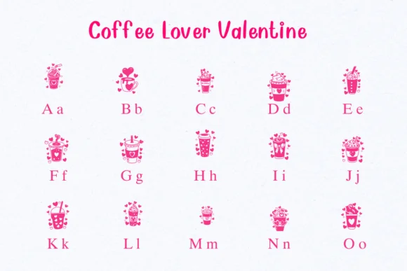 Coffee Lover Valentine by Nongyao — Dingbats Font — thumbnail 2