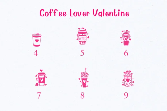 Coffee Lover Valentine by Nongyao — Dingbats Font — thumbnail 4