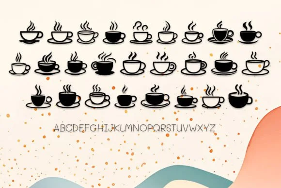Coffee &amp; Tea Cup by MOMAT THIRTYONE — Dingbats Font — thumbnail 2