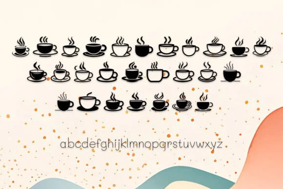 Coffee &amp; Tea Cup by MOMAT THIRTYONE — Dingbats Font — thumbnail 3