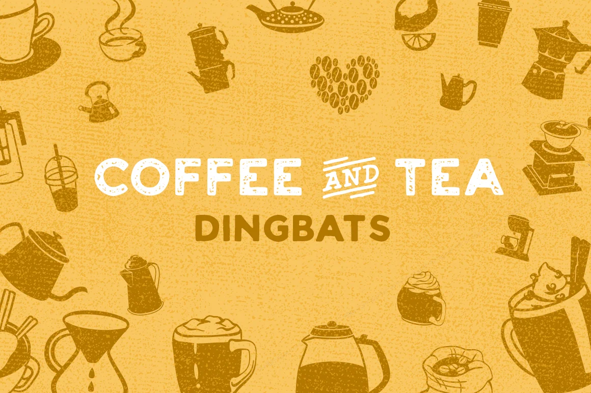Coffee & Tea Dingbat by Creative Fabrica Fonts — Dingbats Font