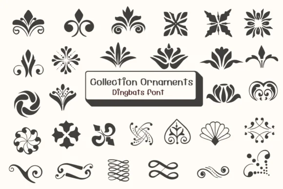 Collection Ornaments by Ketsarin — Dingbats Font