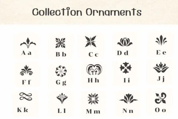 Collection Ornaments by Ketsarin — Dingbats Font — thumbnail 2