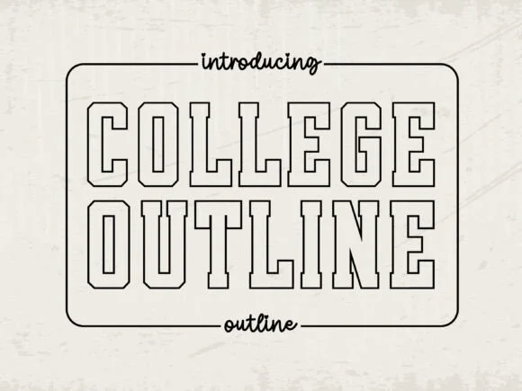 College Outline by MaxArt — Slab Serif Font