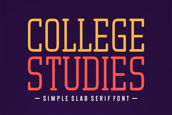 College Studies by Creative Fabrica Fonts — Slab Serif Font