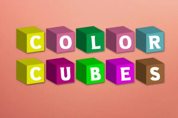 Color Cubes by Vladimir Carrer — Color Fonts Font