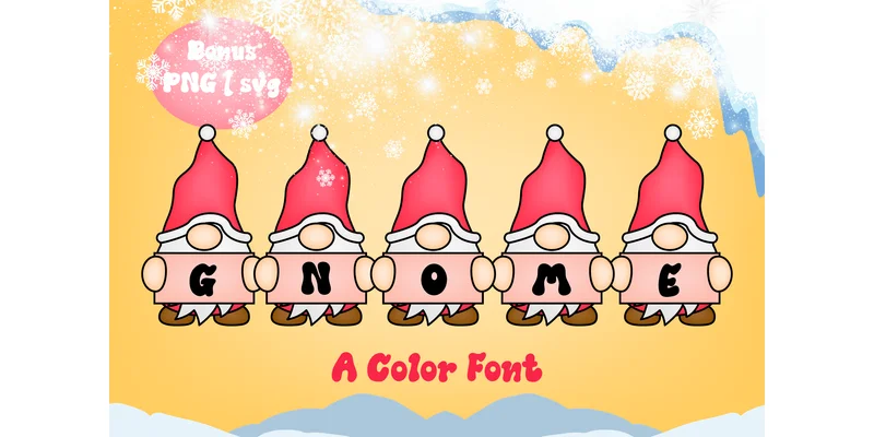 Color Gnome Font by Brown Cupple Fonts by Brown Cupple Fonts β Color Fonts Font