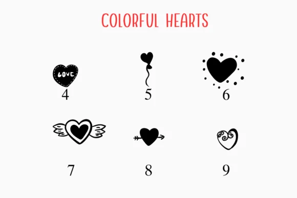 Colorful Hearts by Nongyao — Dingbats Font — thumbnail 4