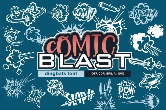 Comic Blast by onoborgol — Dingbats Font