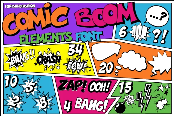 Comic Boom Element by Fontsandfashion — Dingbats Font