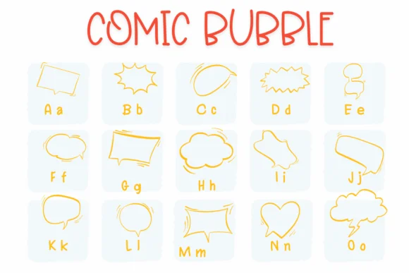 Comic Bubble by Sirinart — Dingbats Font — thumbnail 2