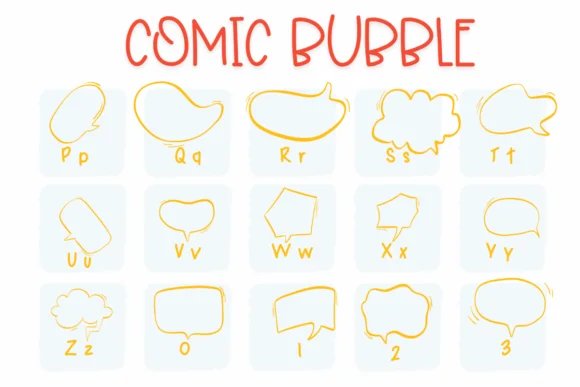 Comic Bubble by Sirinart — Dingbats Font — thumbnail 3