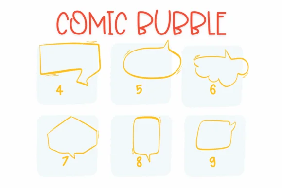 Comic Bubble by Sirinart — Dingbats Font — thumbnail 4