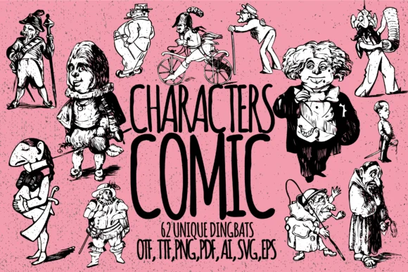 Comic Characters by Minimalistartstudio — Dingbats Font