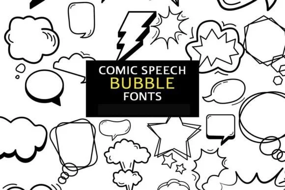 Comic Speech Bubble by digitalplannerland — Dingbats Font