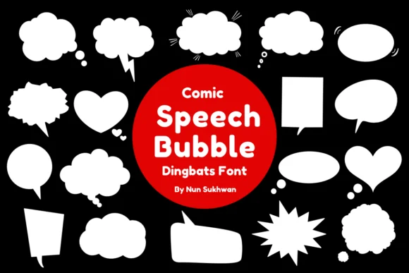 Comic Speech Bubble by Nun Sukhwan — Dingbats Font