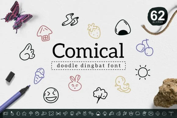 Comical by YandiDesigns — Dingbats Font