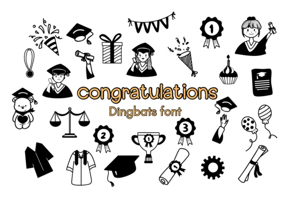 Congratulations by Nun Sukhwan — Dingbats Font