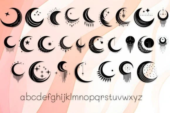 Contemporary Tribal Moon by MOMAT THIRTYONE — Dingbats Font — thumbnail 3