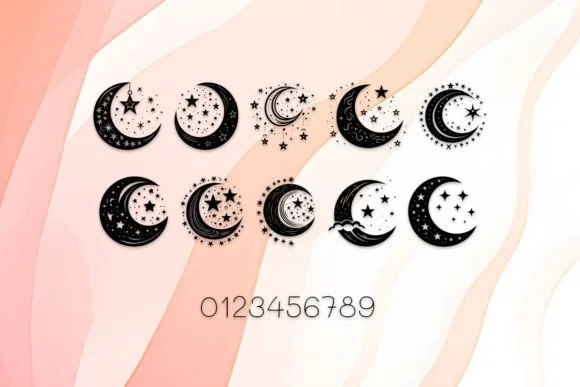 Contemporary Tribal Moon by MOMAT THIRTYONE — Dingbats Font — thumbnail 4