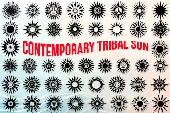 Contemporary Tribal Sun by MOMAT THIRTYONE — Dingbats Font