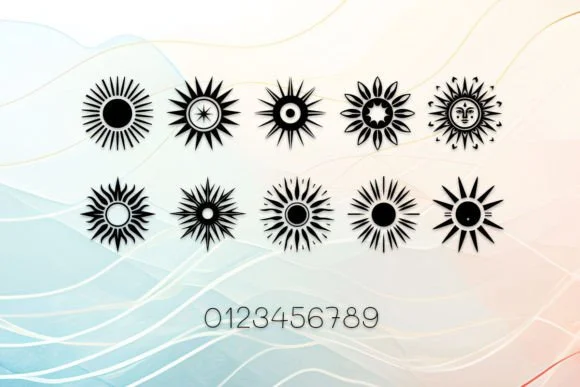 Contemporary Tribal Sun by MOMAT THIRTYONE — Dingbats Font — thumbnail 4