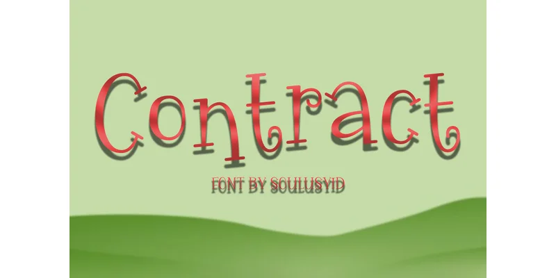 Contract Font by SoulusYid โ Serif Font