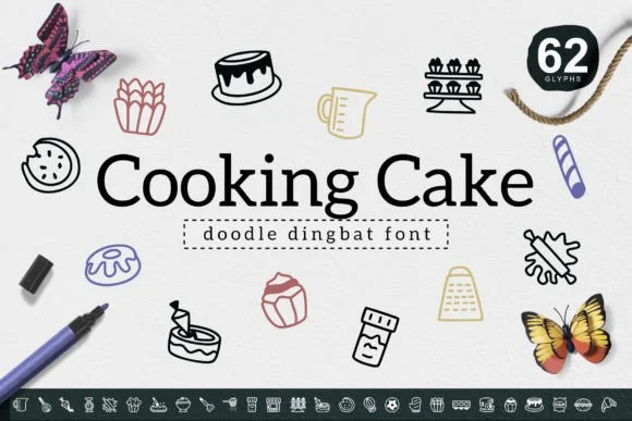 Cooking Cake by YandiDesigns β Dingbats Font