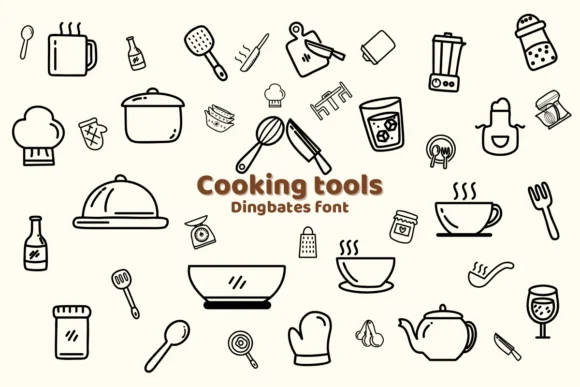 Cooking Tools by Chonada — Dingbats Font