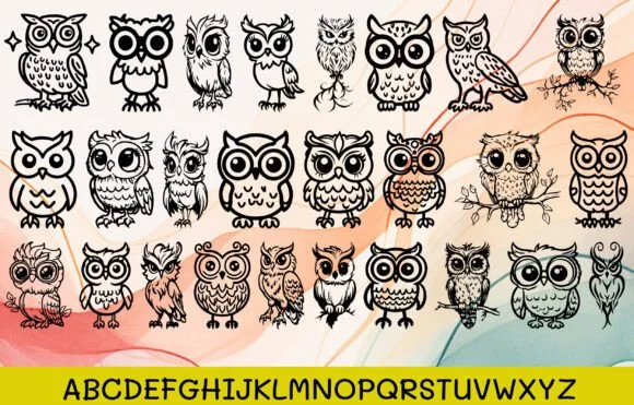 Cool Owl by MOMAT THIRTYONE — Dingbats Font — thumbnail 2