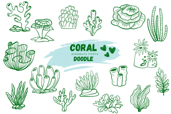 Coral Doodle by Suphitchaya — Dingbats Font