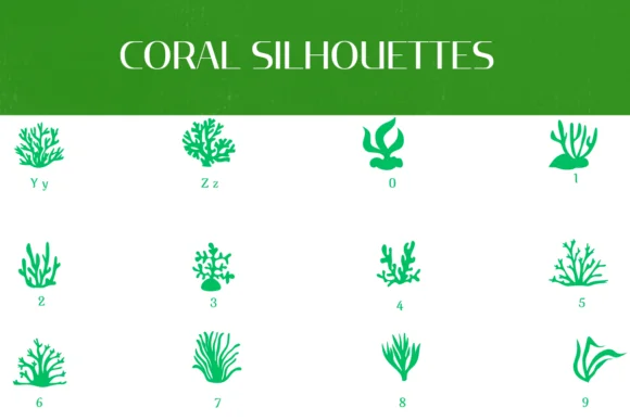 Coral Silhouettes by Heartcraft Atelier — Dingbats Font — thumbnail 4