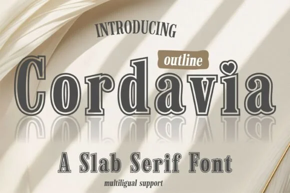 Cordavia Outline by TonisArtStudio — Slab Serif Font