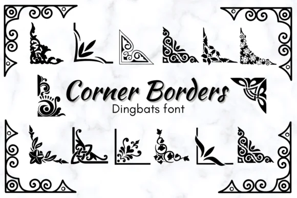 Corner Borders by Nun Sukhwan — Dingbats Font