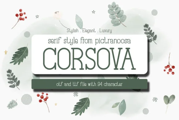 Corsova by pictranoosa — Slab Serif Font