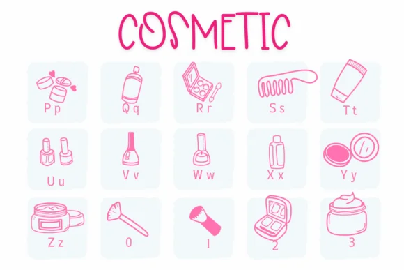 Cosmetic by Sirinart — Dingbats Font — thumbnail 3