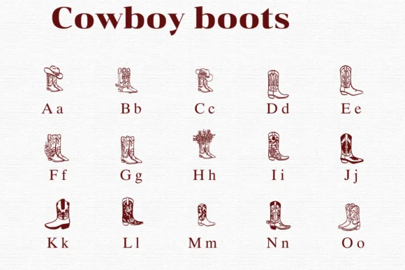 Cowboy Boots by The Makewell Paper Co — Dingbats Font — thumbnail 2