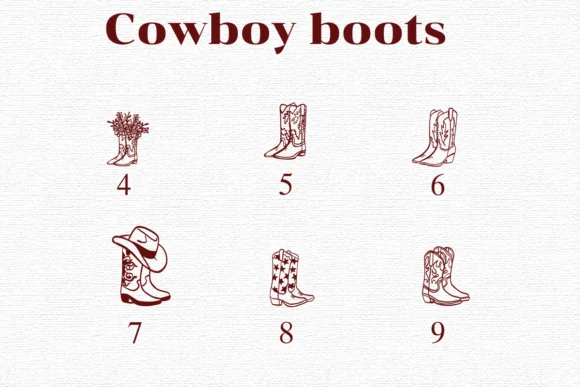 Cowboy Boots by The Makewell Paper Co — Dingbats Font — thumbnail 4