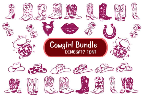 Cowgirl Bundle by Nongyao — Dingbats Font