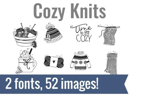Cozy Knits by Illustration Ink — Dingbats Font