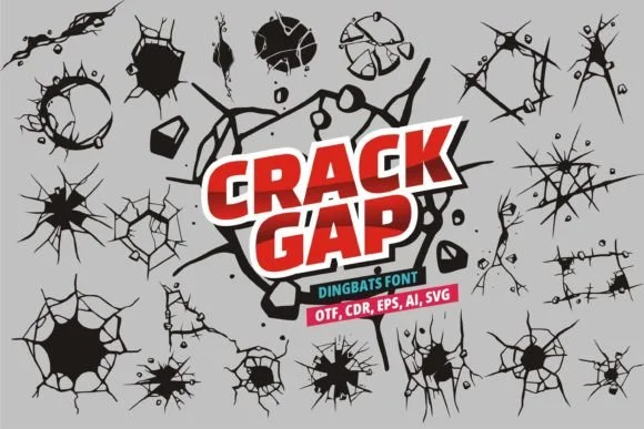 Crack Gap by onoborgol — Dingbats Font