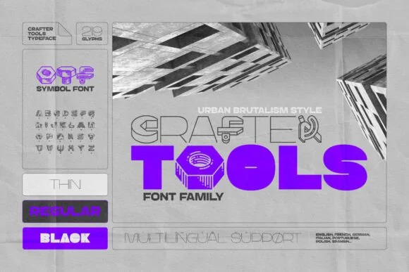 Crafter Tools by Gleb Guralnyk — Dingbats Font