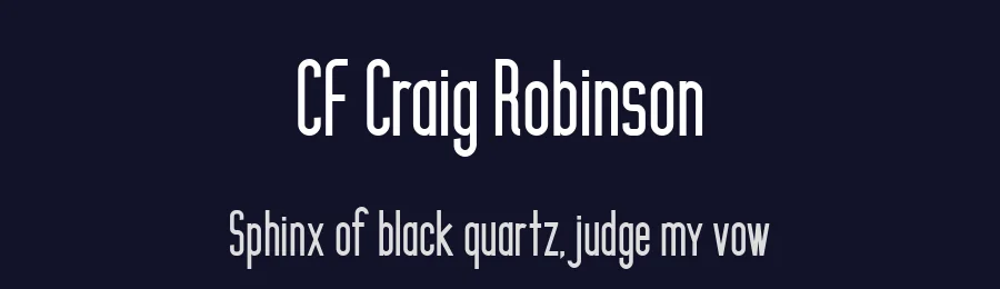 CF Craig Robinson by Cloutierfontes — Sans Serif Font — thumbnail 2