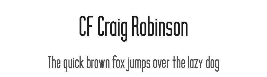 CF Craig Robinson by Cloutierfontes — Sans Serif Font