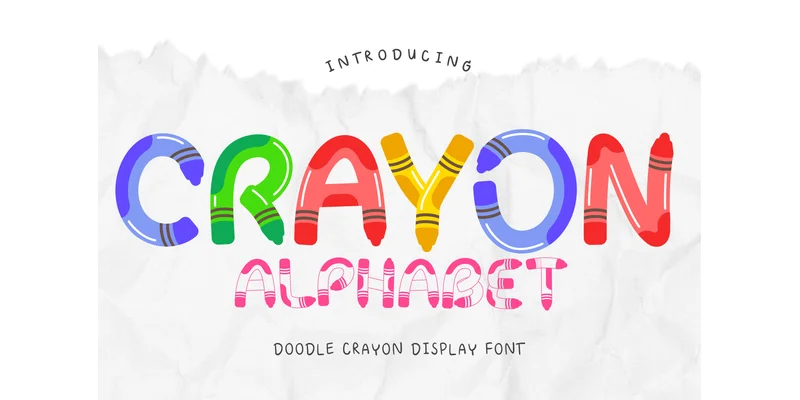 Crayon Alphabet Font by SVG Bloom by SVG Bloom โ Color Fonts Font