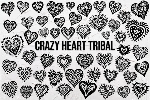 Crazy Heart Tribal by MOMAT THIRTYONE β Dingbats Font