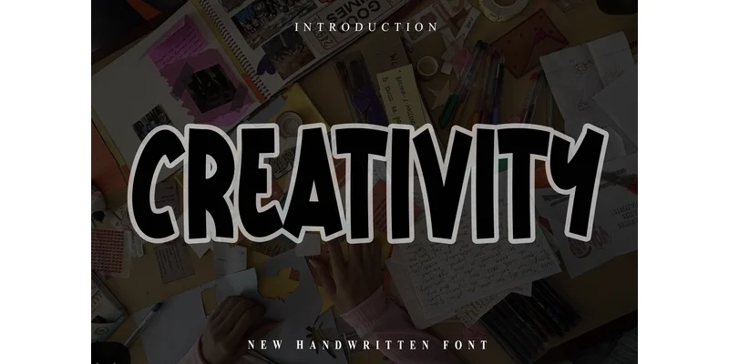 Creativity Font by Preketek texs โ Display Font